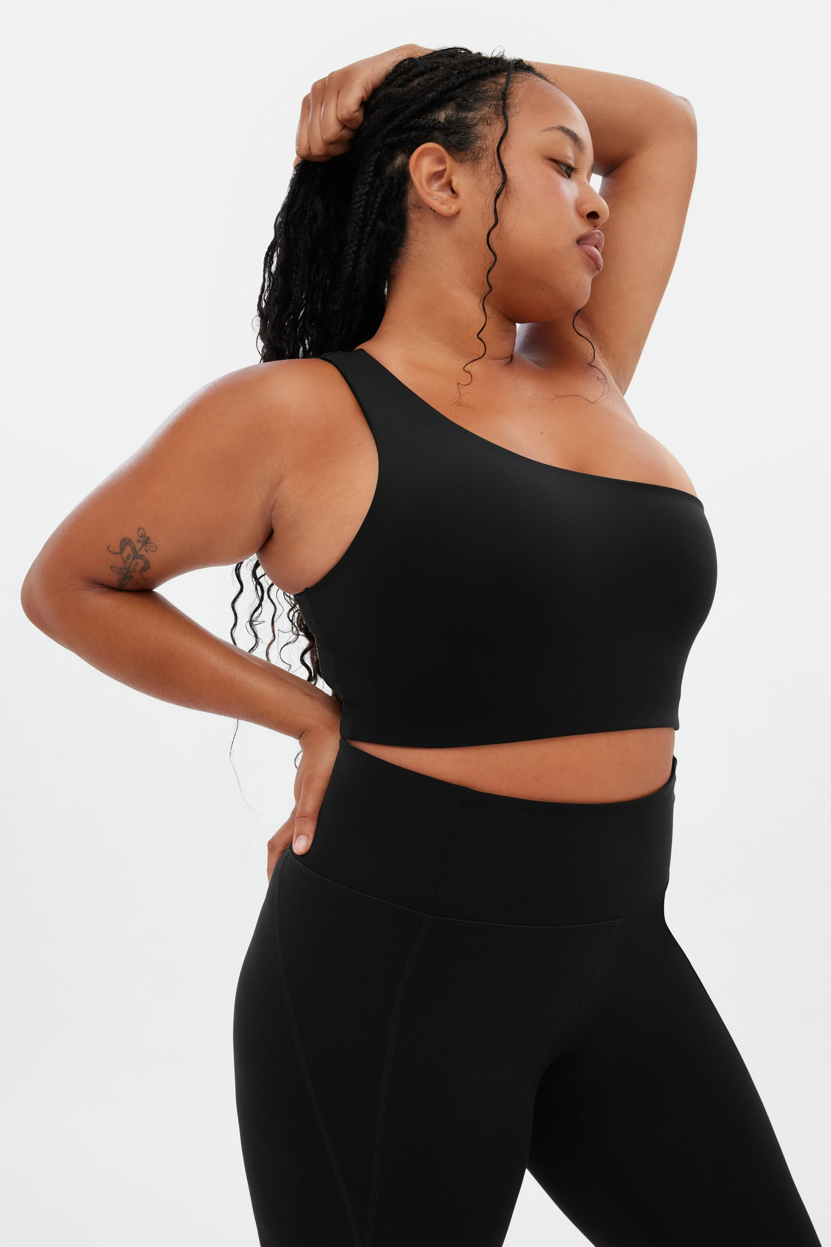 Black Bianca One Shoulder Bra - Image 3
