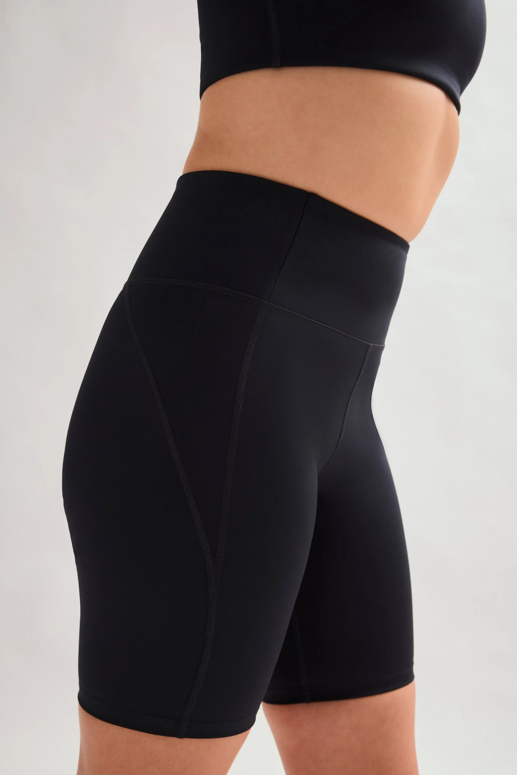 Black High-Rise Bike Short - Image 3