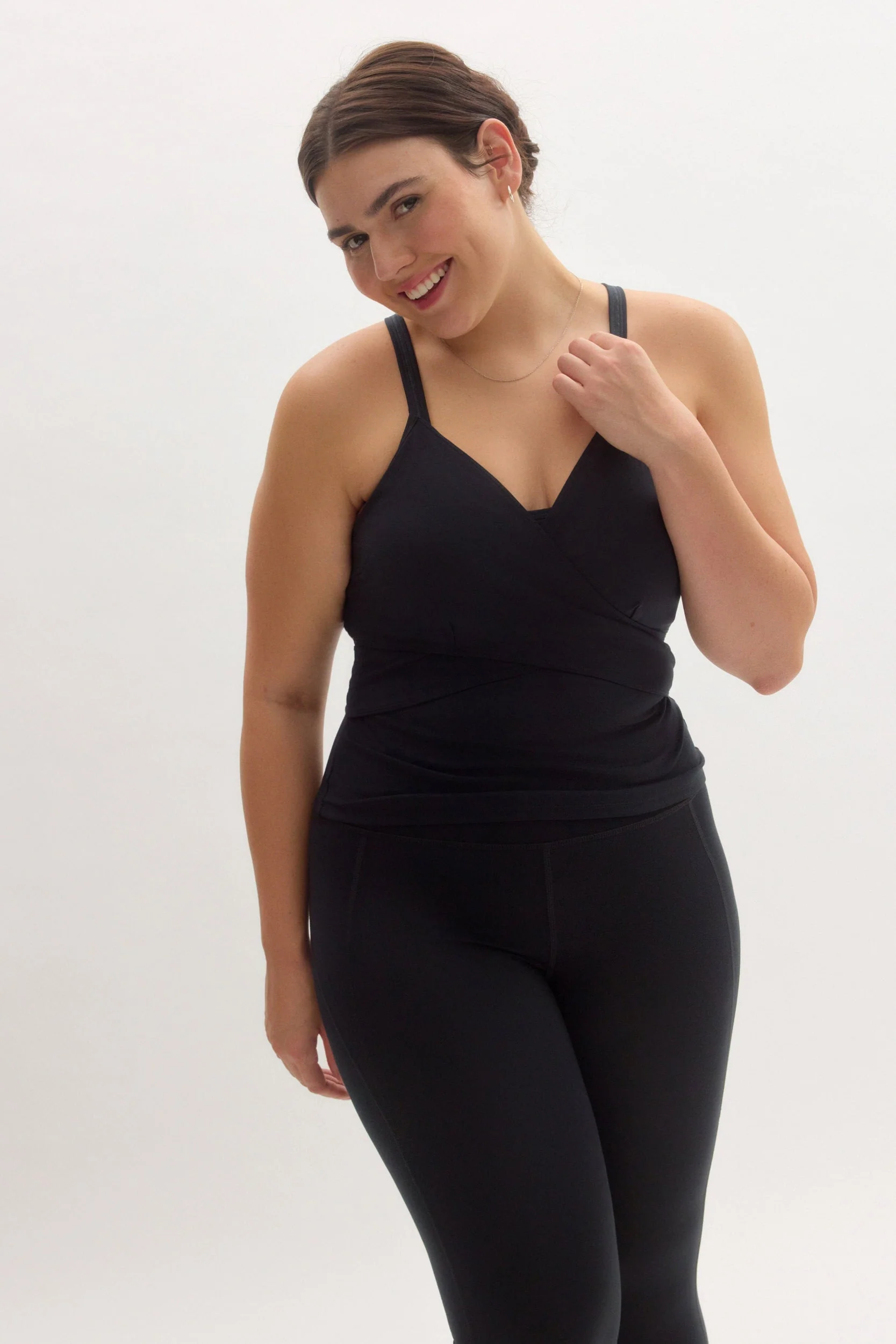 Black Tabitha Wrap Tank - Image 4
