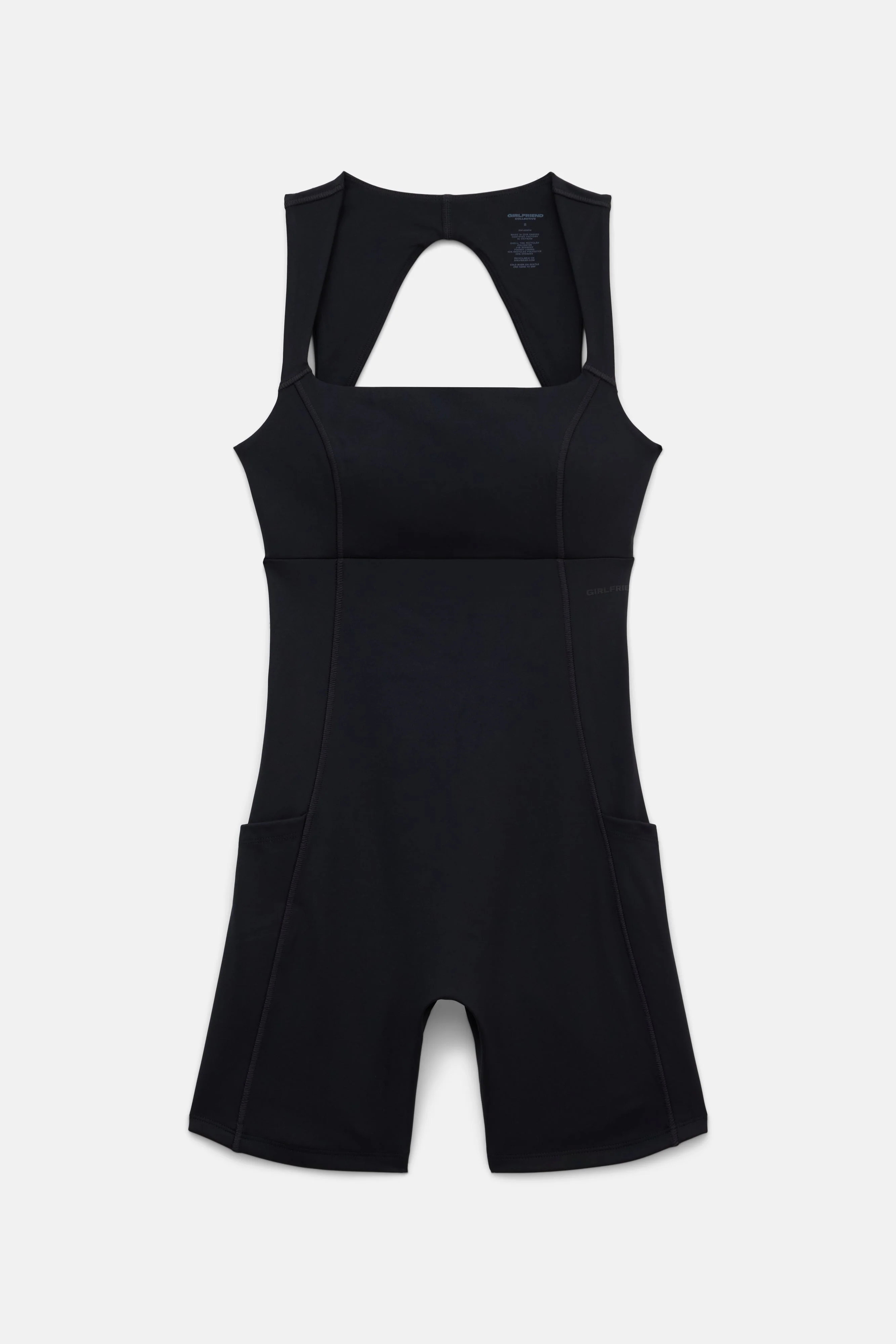 Black Tina Open Back Unitard - Image 6